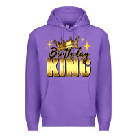 Purple birthday king Premium Hoodie - RanaPortraitStore