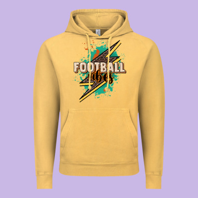 Football Vibes Vintage Hoodie Designed By Nancycooperartshop