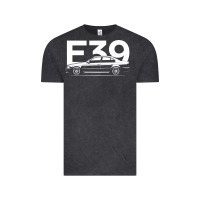 Vintage Black E39 5 Series  Car Silhouette Vintage Tee - longCreatives