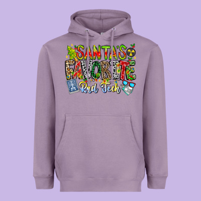 Santa's Favorite Rad Tech Heavyweight Hoodie Designed By Cowhidedigitalart