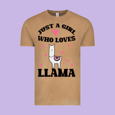 Llama Just A Girl Who Loves Llamas Vintage Tee Designed By Bettercallsaul