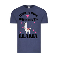 Vintage Denim Llama Just A Girl Who Loves Llamas Vintage Tee - Bettercallsaul