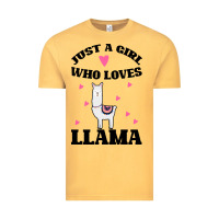Vintage Mustard Llama Just A Girl Who Loves Llamas Vintage Tee - Bettercallsaul