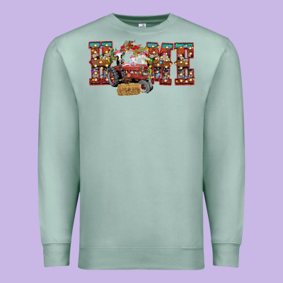Home Christmas Farm Animals Premium Sweatshirt Designed By Cowhidedigitalart
