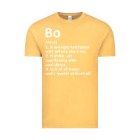Vintage Mustard BO Definition Personalized Name Funny Birthday Gift Idea Vintage Tee - longCreatives