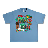 Pebble Blue Dog Mama Urban Heavy Tee - texasbilliewilder