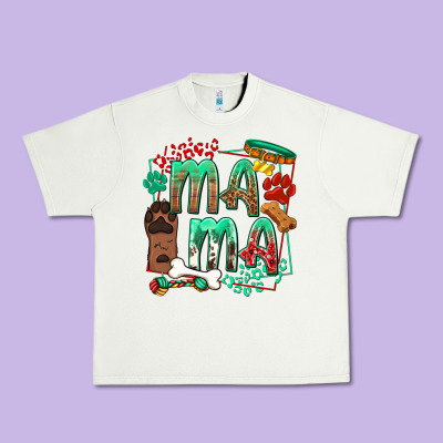 Dog Mama Urban Heavy Tee Designed By Texasbilliewilder