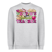 Heather Grey cupid's favorite teacher Heavyweight Sweatshirt - OliviaCreatesArt