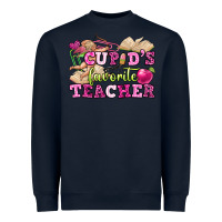 Navy cupid's favorite teacher Heavyweight Sweatshirt - OliviaCreatesArt