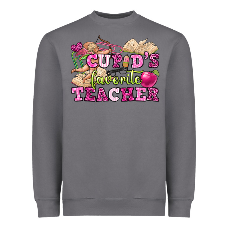 Cupid's Favorite Teacher Heavyweight Sweatshirt by OliviaCreatesArt | Teevron