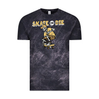 Cloud Black skate or die funny skeleton skating skater halloween costume Vintage Tee - longCreatives