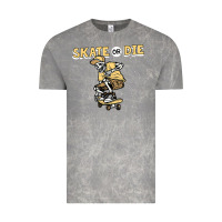 Cloud Rock skate or die funny skeleton skating skater halloween costume Vintage Tee - longCreatives