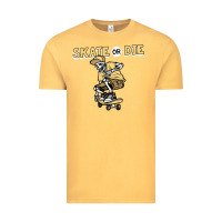 Vintage Mustard skate or die funny skeleton skating skater halloween costume Vintage Tee - longCreatives