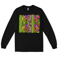 Black Mardi Gras brushstroke Long Sleeve Tee - HowdyJamesFarm