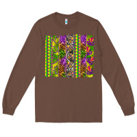 Chestnut Mardi Gras brushstroke Long Sleeve Tee - HowdyJamesFarm
