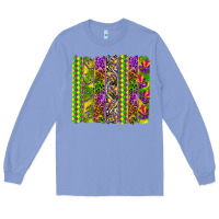 Colony Blue Mardi Gras brushstroke Long Sleeve Tee - HowdyJamesFarm