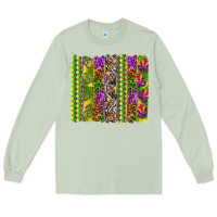 Matcha Mardi Gras brushstroke Long Sleeve Tee - HowdyJamesFarm