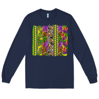 Navy Mardi Gras brushstroke Long Sleeve Tee - HowdyJamesFarm