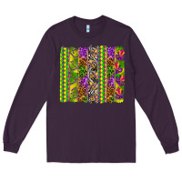 Plum Mardi Gras brushstroke Long Sleeve Tee - HowdyJamesFarm