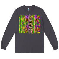 Smoke Mardi Gras brushstroke Long Sleeve Tee - HowdyJamesFarm