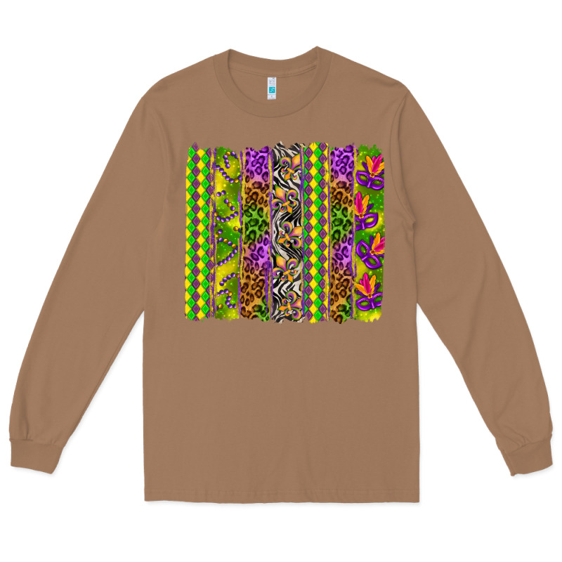 Mardi Gras Brushstroke Long Sleeve Tee by HowdyJamesFarm | Teevron