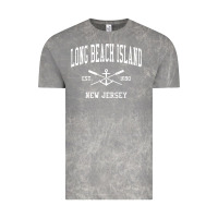 Cloud Rock Long Beach Island NJ Vintage Crossed Oars & Boat Anchor Spor Vintage Tee - longCreatives