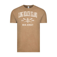 Vintage Coffee Long Beach Island NJ Vintage Crossed Oars & Boat Anchor Spor Vintage Tee - longCreatives