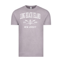 Vintage Zinc Long Beach Island NJ Vintage Crossed Oars & Boat Anchor Spor Vintage Tee - longCreatives