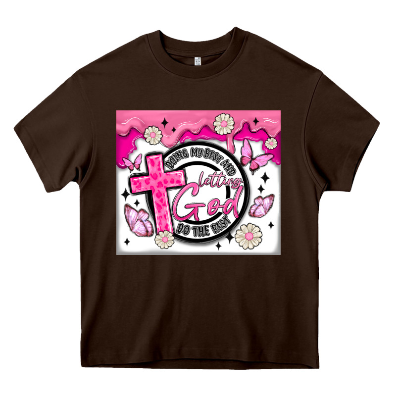 Doing My Best And Letting God Heavy Core Tee by MaliasSmallBusiness | Teevron