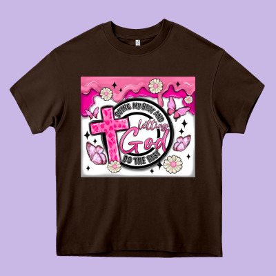 Doing My Best And Letting God Heavy Core Tee Designed By Maliassmallbusiness