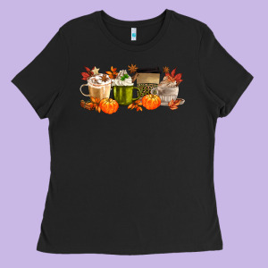 Pumpkin Spice Ladies Tee Designed By Maliassmallbusiness