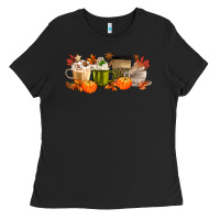 Black pumpkin spice Ladies Tee - MaliasSmallBusiness