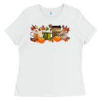 White pumpkin spice Ladies Tee - MaliasSmallBusiness