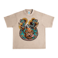 French Oak highland cow horseshoe Urban Heavy Tee - JahusDesignShop
