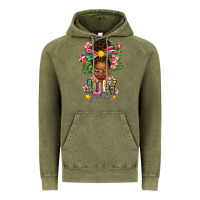 Vintage Olive July Girl Afro Woman Summer Vintage Hoodie - texasbilliewilder