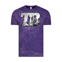 Cloud Purple TB Tampa Bay City Skyline of Tampa Bay, Florida Vintage Tee - longCreatives