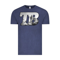 Vintage Denim TB Tampa Bay City Skyline of Tampa Bay, Florida Vintage Tee - longCreatives
