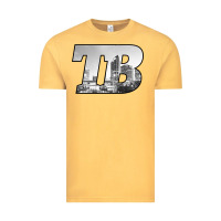 Vintage Mustard TB Tampa Bay City Skyline of Tampa Bay, Florida Vintage Tee - longCreatives