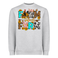 Heather Grey farm sweet farm western  olivia Heavyweight Sweatshirt - OliviaCreatesArt