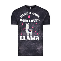 Cloud Black Llama Just A Girl Who Loves Llamas Vintage Tee - Bettercallsaul