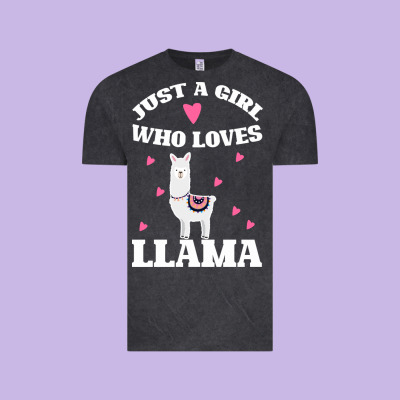 Llama Just A Girl Who Loves Llamas Vintage Tee Designed By Bettercallsaul