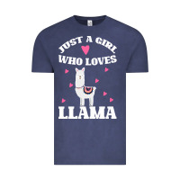 Vintage Denim Llama Just A Girl Who Loves Llamas Vintage Tee - Bettercallsaul