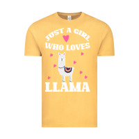 Vintage Mustard Llama Just A Girl Who Loves Llamas Vintage Tee - Bettercallsaul