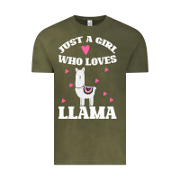 Vintage Olive Llama Just A Girl Who Loves Llamas Vintage Tee - Bettercallsaul