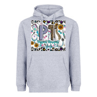 Heather Grey pt physical therapist Heavyweight Hoodie - CowhideDigitalArt