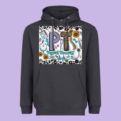 Pt Physical Therapist Heavyweight Hoodie Designed By Cowhidedigitalart