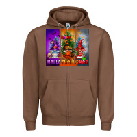 Chestnut happy hallothanksmas Zipper Hoodie - FaDigitalArtStudio