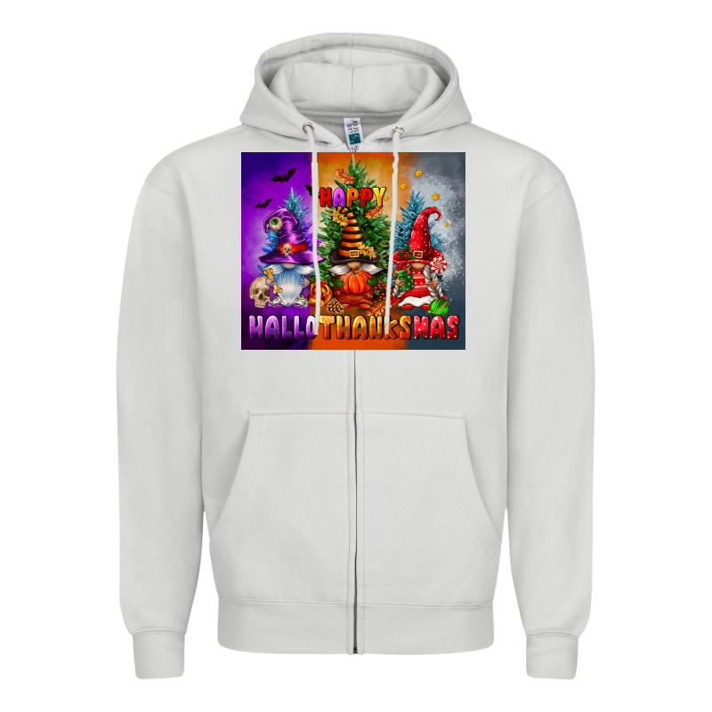 Happy Hallothanksmas Zipper Hoodie by FaDigitalArtStudio | Teevron
