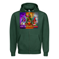 Sports Green happy hallothanksmas Zipper Hoodie - FaDigitalArtStudio