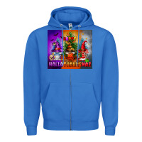 True Royal happy hallothanksmas Zipper Hoodie - FaDigitalArtStudio